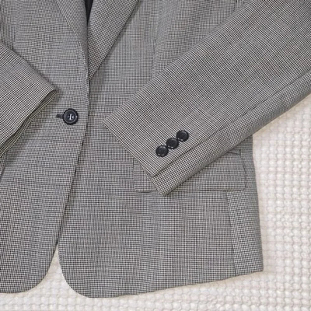 Pendleton Women’s Wool Houndstooth Blazer Size 8 Fits Small Black White - Picture 3 of 11